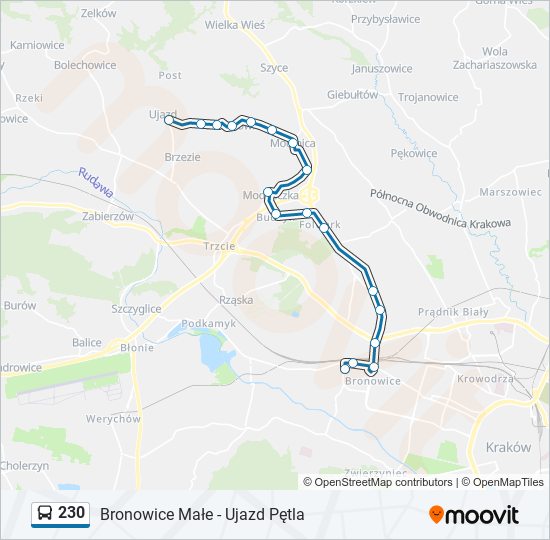 230 Bus Line Map