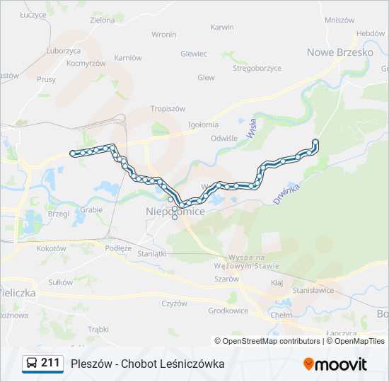 211 Bus Line Map