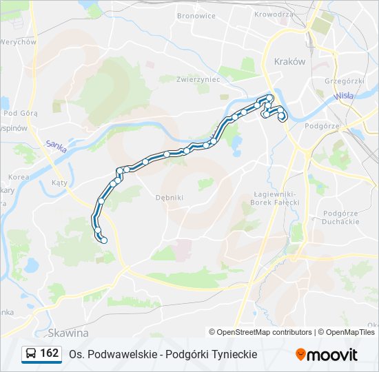 162 bus Line Map