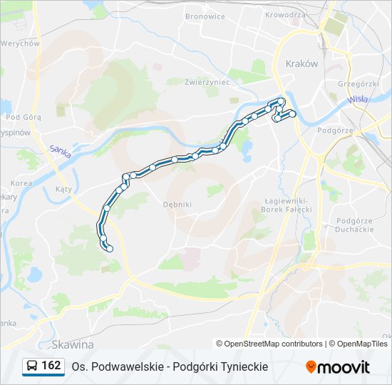 162 bus Line Map