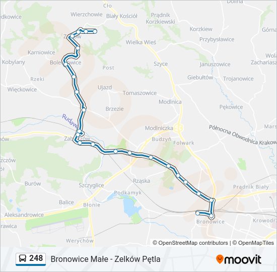 248 bus Line Map