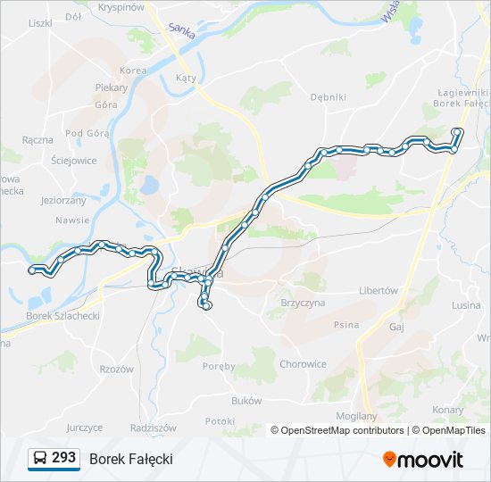 293 Bus Line Map