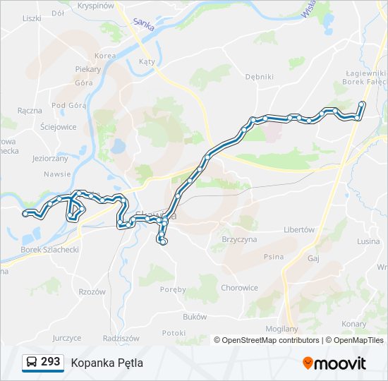 293 bus Line Map