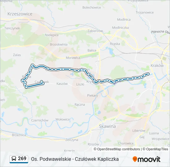 Автобус 269: карта маршрута