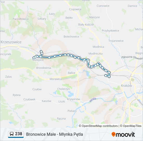 238 bus Line Map