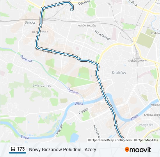 173 bus Line Map