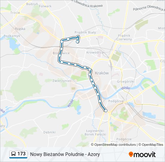 173 bus Line Map