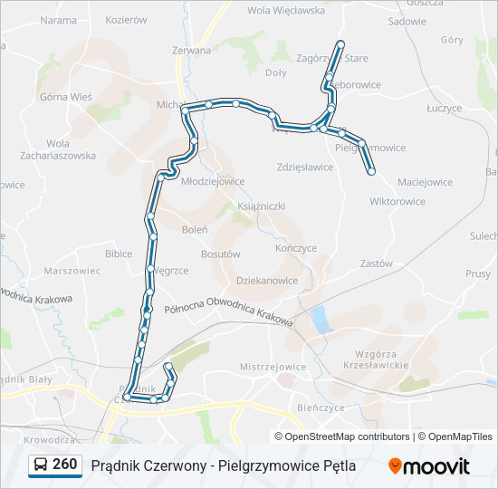 260 Bus Line Map