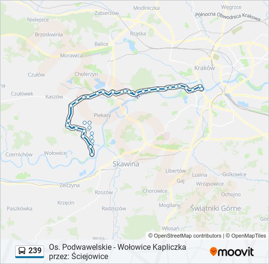 239 bus Line Map