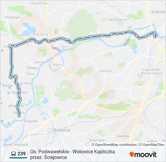 239 bus Line Map