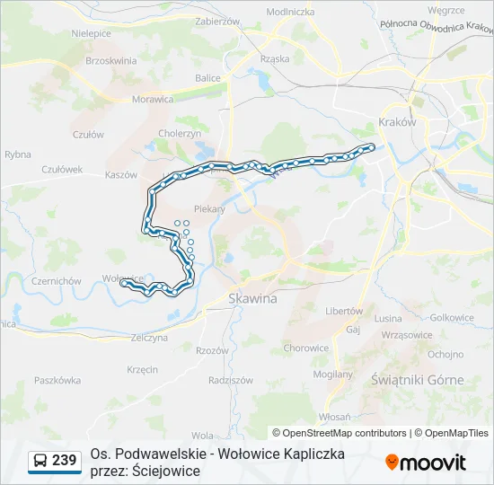 Автобус 239: карта маршрута