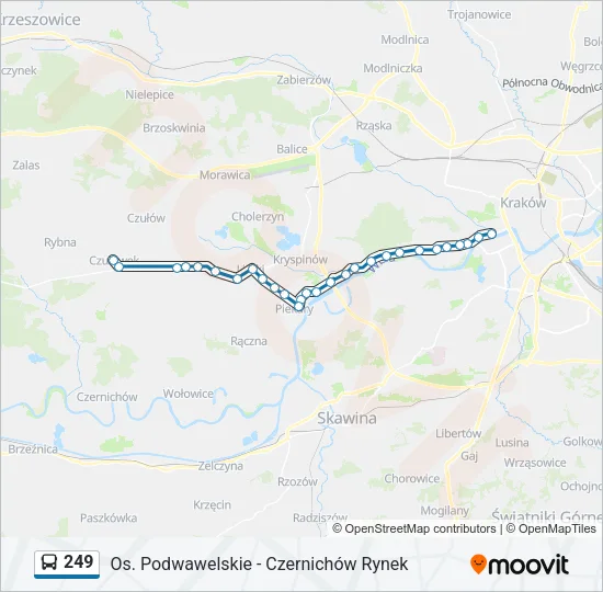 249 Bus Line Map
