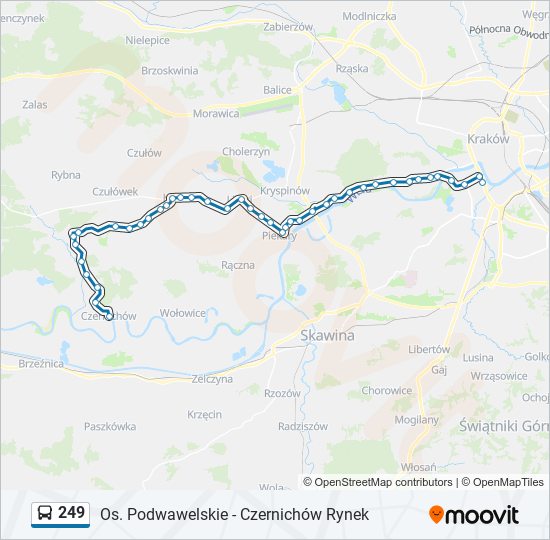 249 bus Line Map