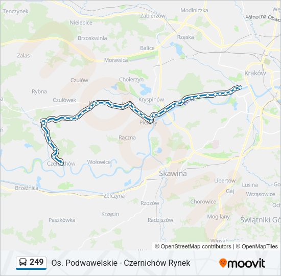 249 bus Line Map