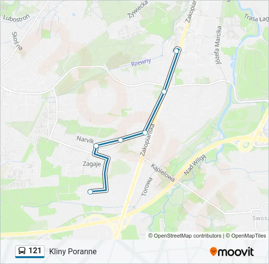 121 Bus Line Map