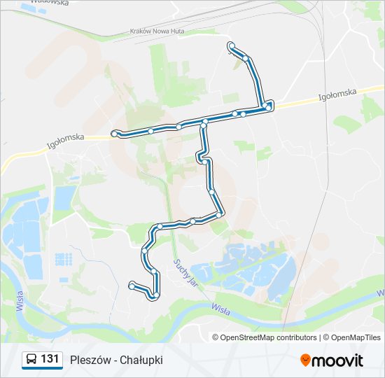 131 bus Line Map