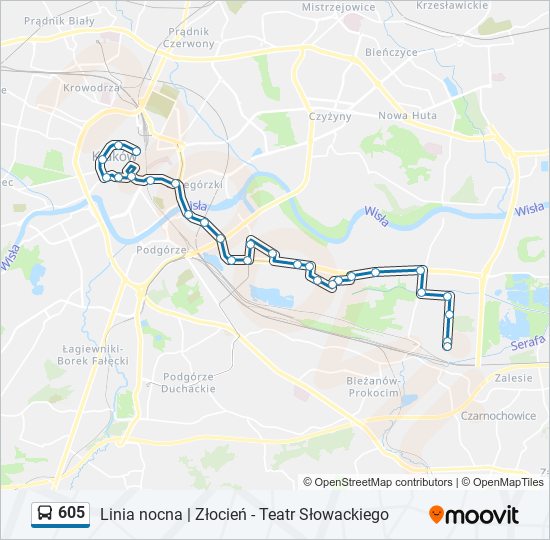 605 bus Line Map