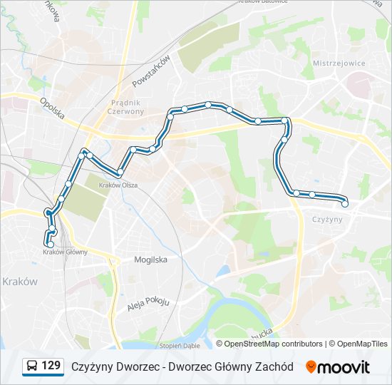 129 bus Line Map