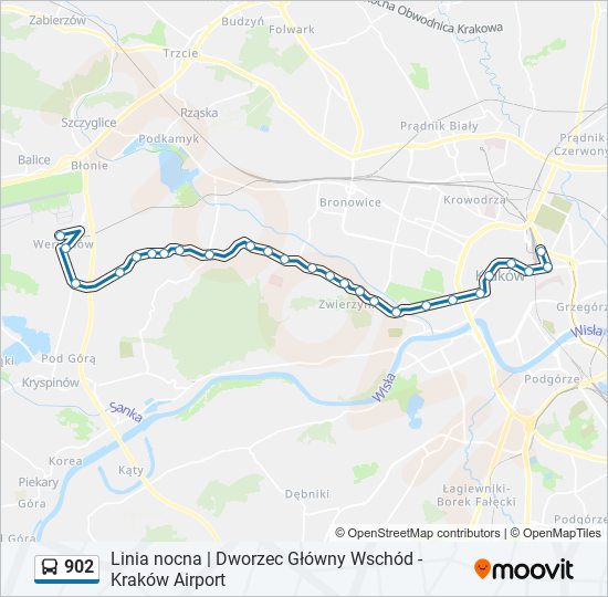 902 bus Line Map