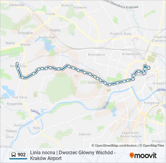 Автобус 902: карта маршрута