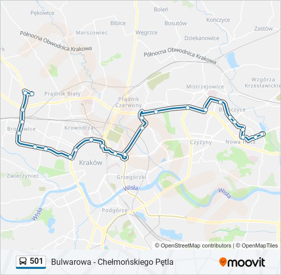 501 Bus Line Map