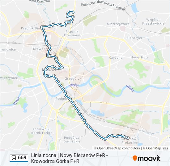 669 bus Line Map