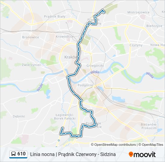 610 bus Line Map