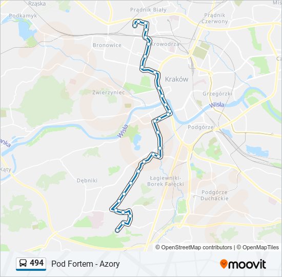 494 bus Line Map