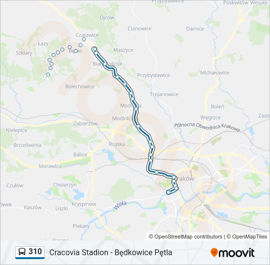 310 bus Line Map