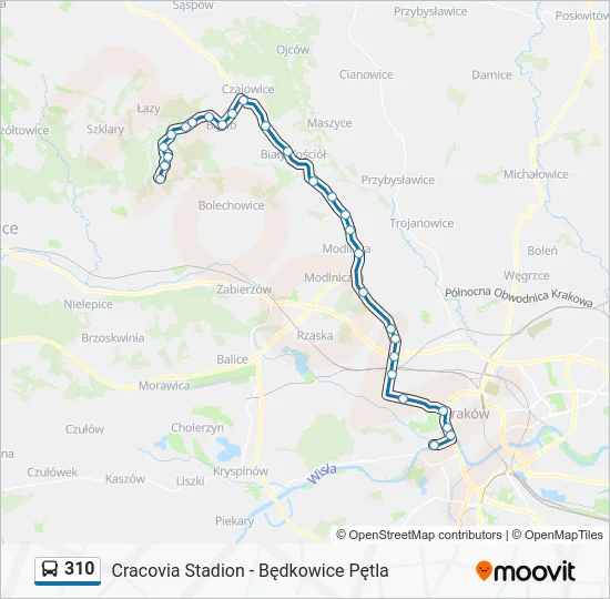 Автобус 310: карта маршрута