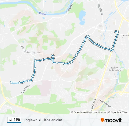 Автобус 196: карта маршрута