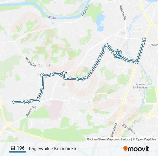 Автобус 196: карта маршрута