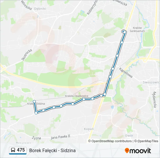 475 Bus Line Map
