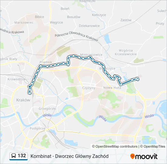 132 Bus Line Map