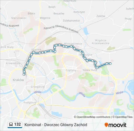 132 Bus Line Map