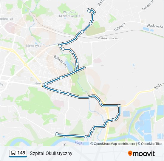 149 bus Line Map