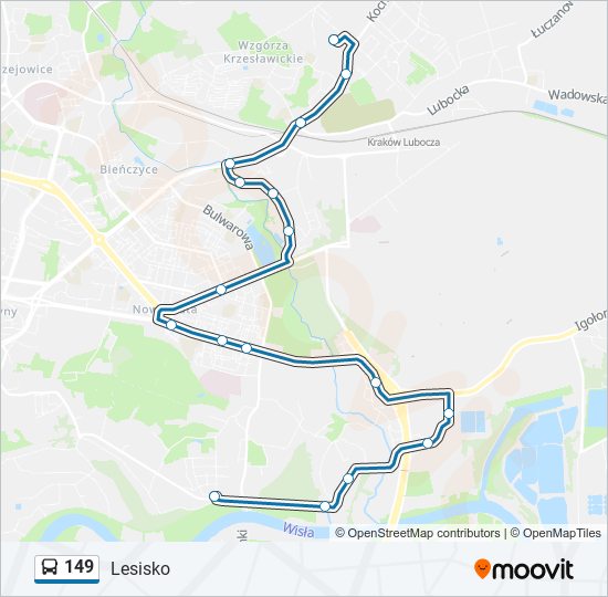 149 Bus Line Map