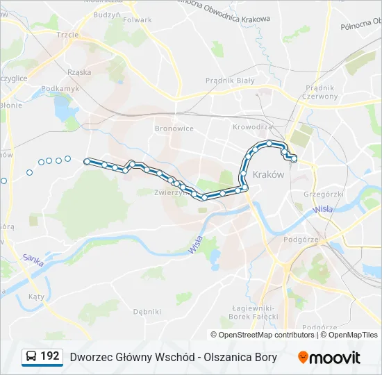 192 Bus Line Map