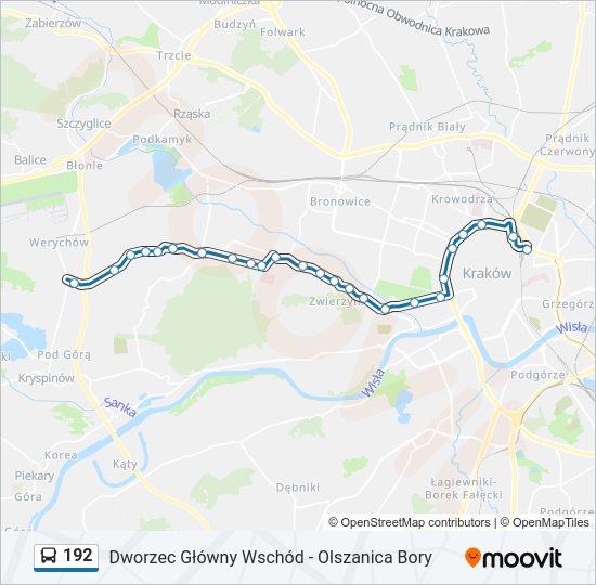 192 bus Line Map