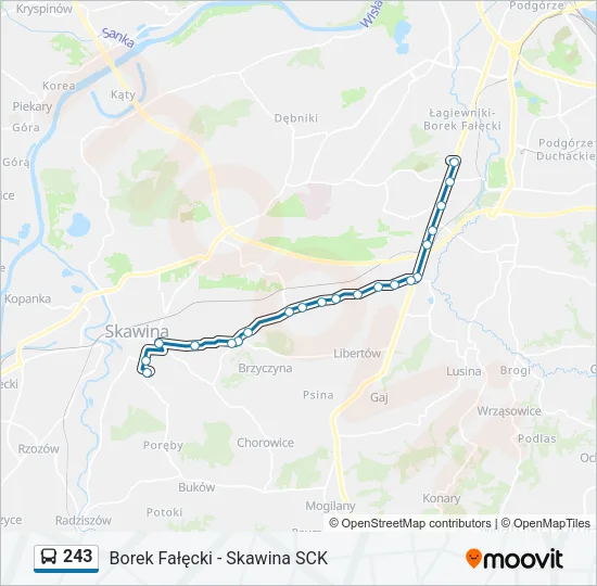 243 Bus Line Map