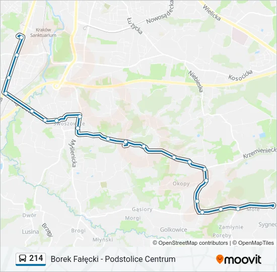 214 Bus Line Map
