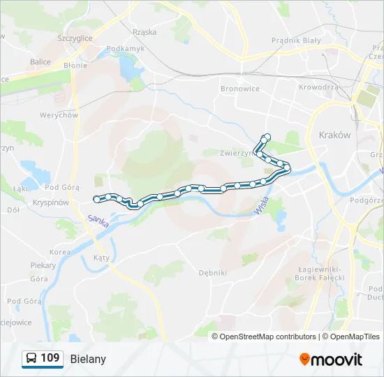 109 Bus Line Map