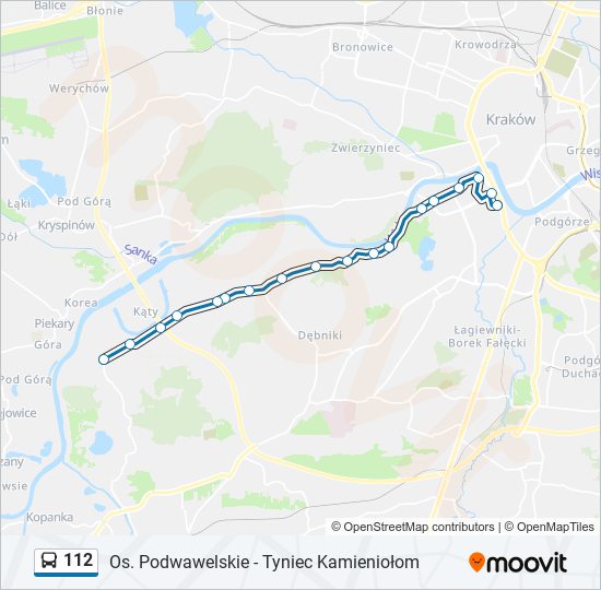 Автобус 112: карта маршрута