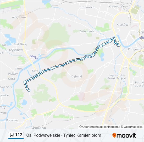 Автобус 112: карта маршрута