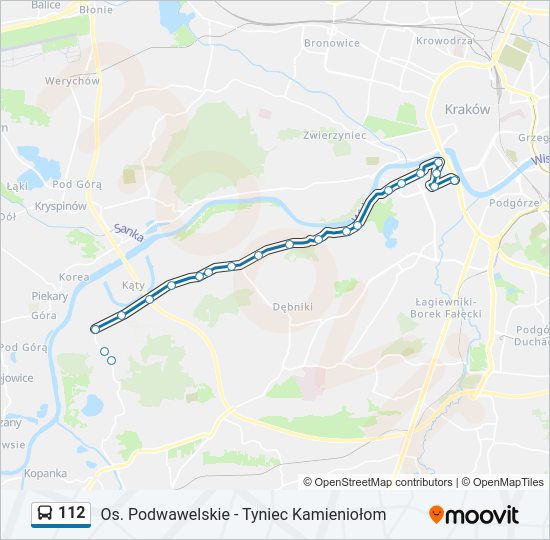 Автобус 112: карта маршрута