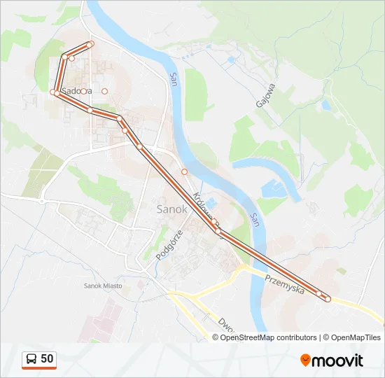 50 Bus Line Map