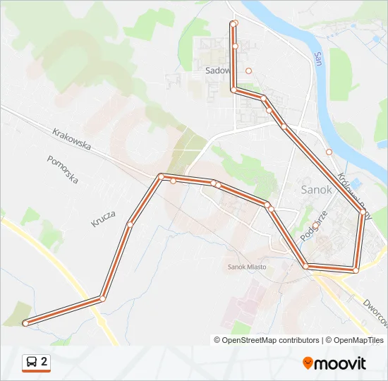 2 Bus Line Map