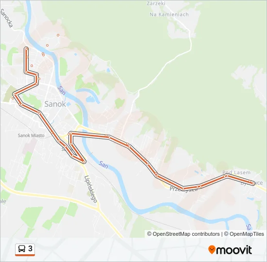 3 Bus Line Map