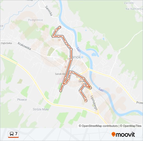 7 bus Line Map