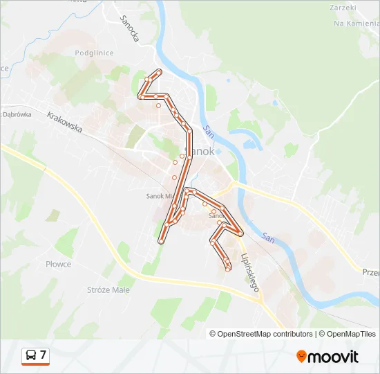 7 Bus Line Map